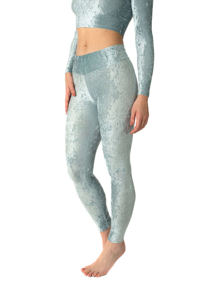 Velvet leggings Adriana | Leggings | Color: black velvet | Yoga Leggings | Dragonfly Pole Wear and Bikram Hot Yoga Clothes