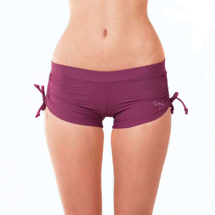 Adjustable shorts Emily | Shorts | Color: ruby | Pole Shorts | Dragonfly Pole Dance Clothing and Bikram Hot Yoga Wear