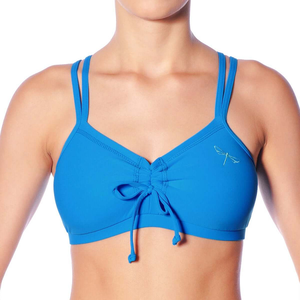 Adjustable sports bra Nella | Sports bra | Color: azure | Women's sports bra | Dragonfly Pole Dance Clothes and Bikram Hot Yoga Outfit