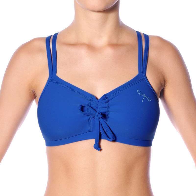 Adjustable sports bra Nella | Sports bra | Color: azure | Women's sports bra | Dragonfly Pole Dance Clothes and Bikram Hot Yoga Outfit