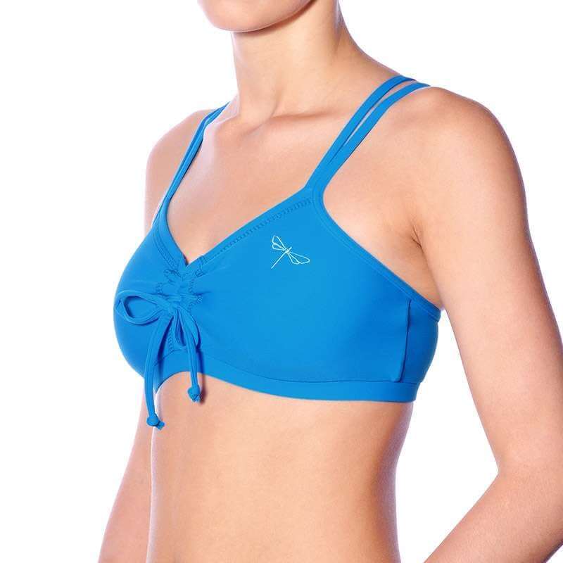 Adjustable sports bra Nella | Sports bra | Color: azure | Women's sports bra | Dragonfly Pole Dance Clothes and Bikram Hot Yoga Outfit
