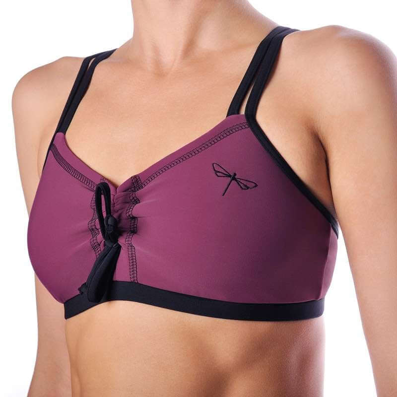 Adjustable sports bra Nella | Sports bra | Color: azure | Women's sports bra | Dragonfly Pole Dance Clothes and Bikram Hot Yoga Outfit