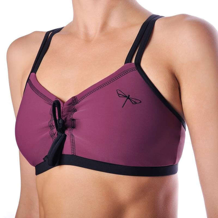 Adjustable sports bra Nella | Sports bra | Color: azure | Women's sports bra | Dragonfly Pole Dance Clothes and Bikram Hot Yoga Outfit