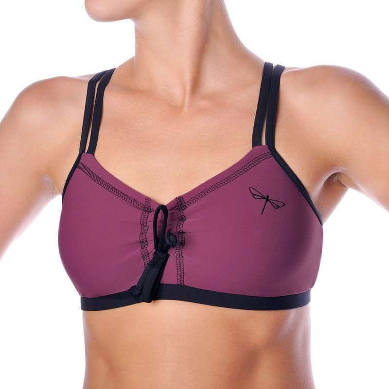 Adjustable sports bra Nella | Sports bra | Color: azure | Women's sports bra | Dragonfly Pole Dance Clothes and Bikram Hot Yoga Outfit