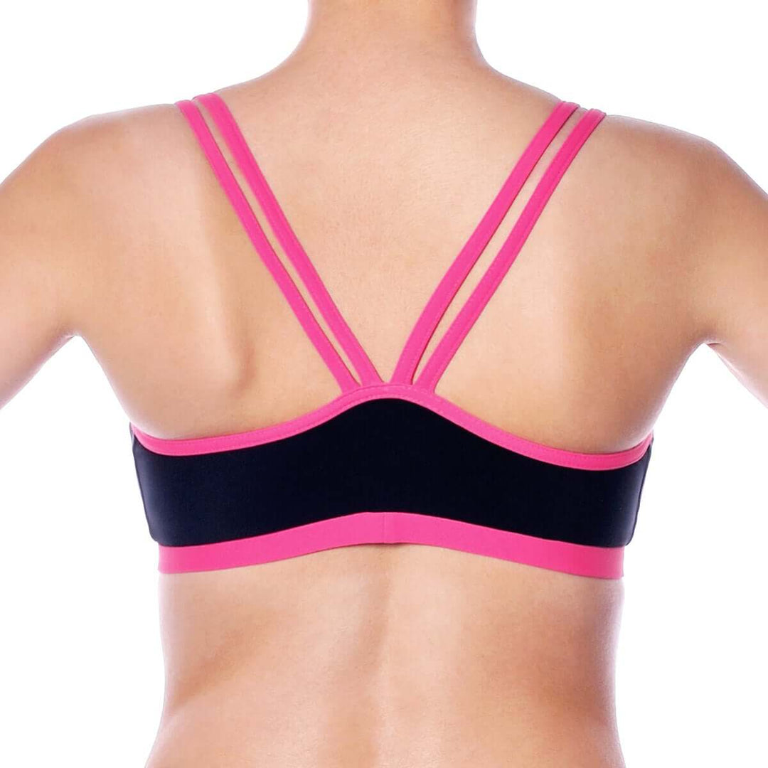 Adjustable sports bra Nella | Sports bra | Color: azure | Women's sports bra | Dragonfly Pole Dance Clothes and Bikram Hot Yoga Outfit