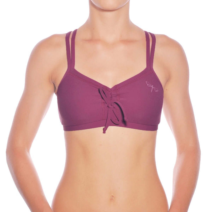 Adjustable sports bra Nella | Sports bra | Color: azure | Women's sports bra | Dragonfly Pole Dance Clothes and Bikram Hot Yoga Outfit