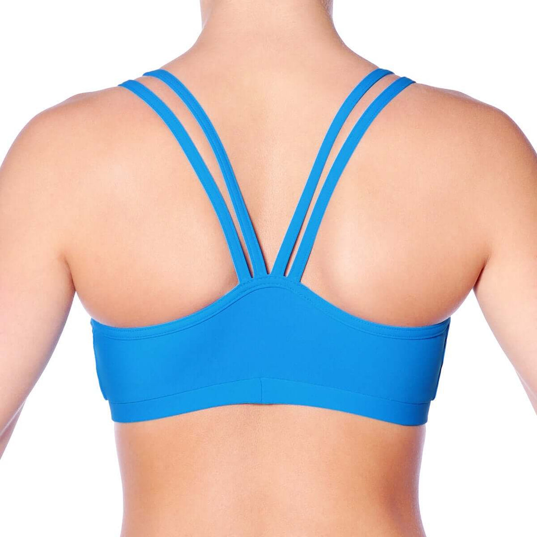 Adjustable sports bra Nella | Sports bra | Color: azure | Women's sports bra | Dragonfly Pole Dance Clothes and Bikram Hot Yoga Outfit