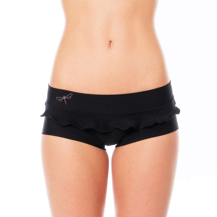 Hot pants frilled | Shorts | Color: mint | Pole Shorts | Dragonfly Pole Dance Clothing and Bikram Hot Yoga Wear