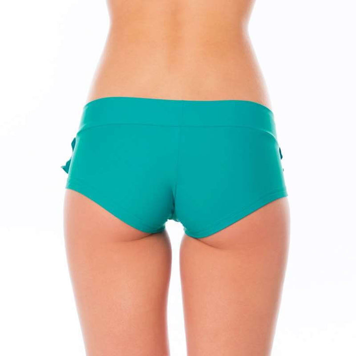 Hot pants frilled | Shorts | Color: mint | Pole Shorts | Dragonfly Pole Dance Clothing and Bikram Hot Yoga Wear
