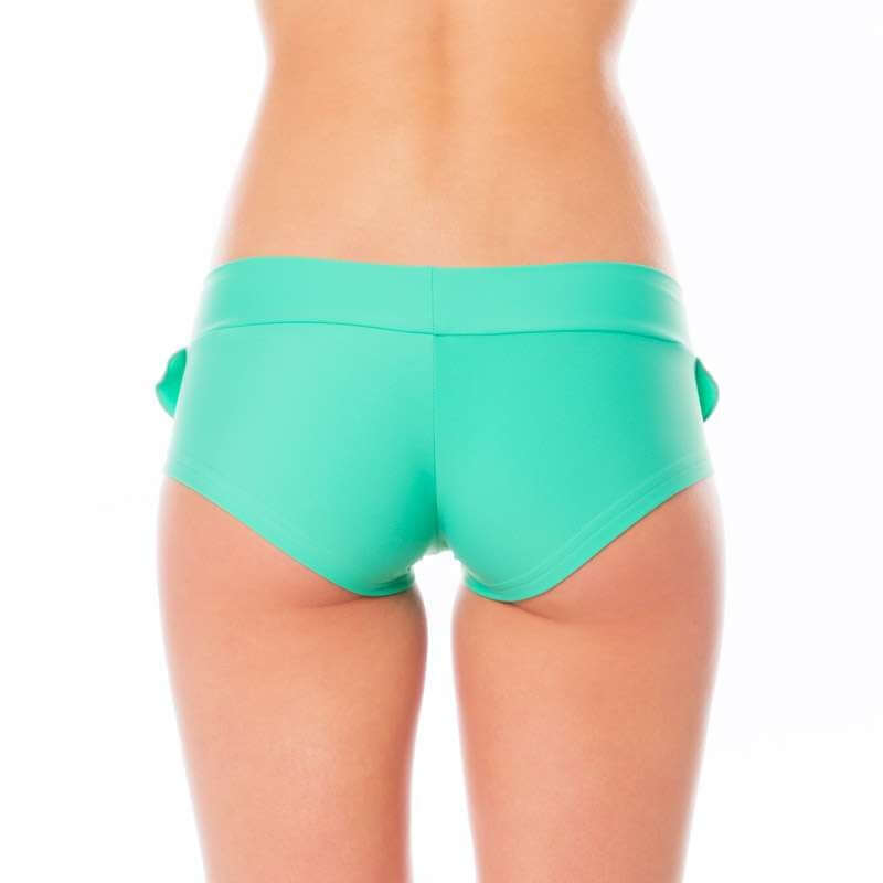 Hot pants frilled | Shorts | Color: mint | Pole Shorts | Dragonfly Pole Dance Clothing and Bikram Hot Yoga Wear