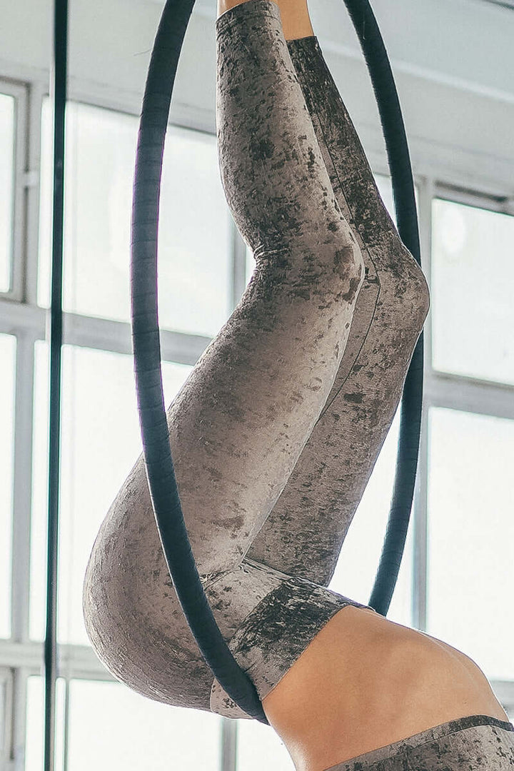 Velvet leggings Adriana | Leggings | Color: black velvet | Yoga Leggings | Dragonfly Pole Wear and Bikram Hot Yoga Clothes