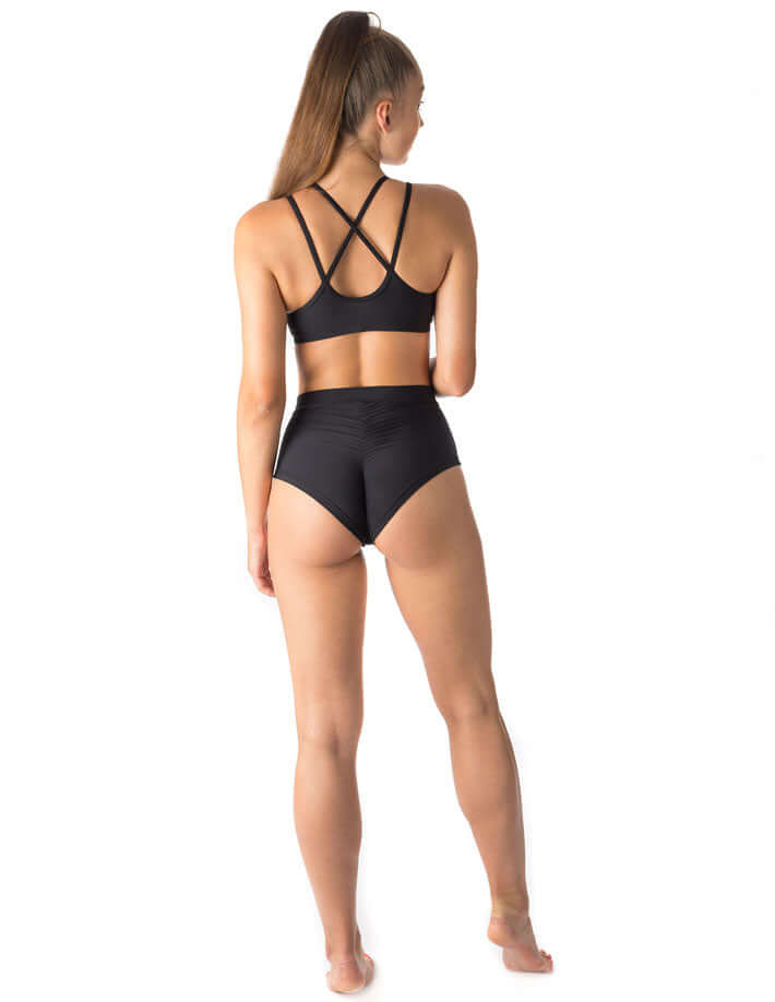Sports bra Nicole | Sports bra | Color: black | Women's sports bra | Dragonfly Pole Dance Clothes and Bikram Hot Yoga Outfit
