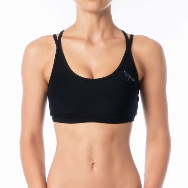Sports bra Nicole | Sports bra | Color: black | Women's sports bra | Dragonfly Pole Dance Clothes and Bikram Hot Yoga Outfit