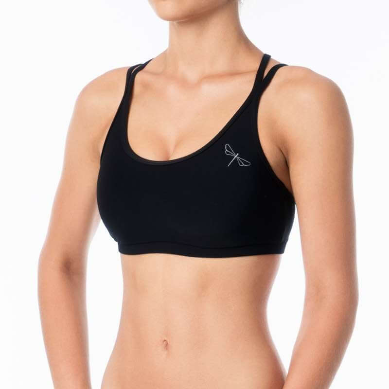 Pole Dance Sport-BH | Sportovní podprsenka | Color: black | Women's sports bra | Dragonfly Pole Dance Clothes and Bikram Hot Yoga Outfit