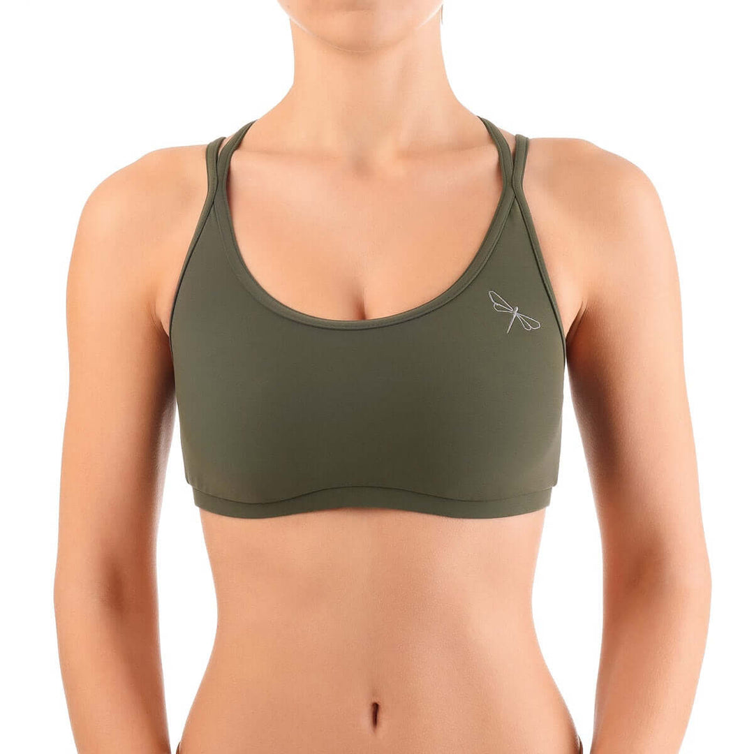 Sports bra Nicole | Sports bra | Color: black | Women's sports bra | Dragonfly Pole Dance Clothes and Bikram Hot Yoga Outfit