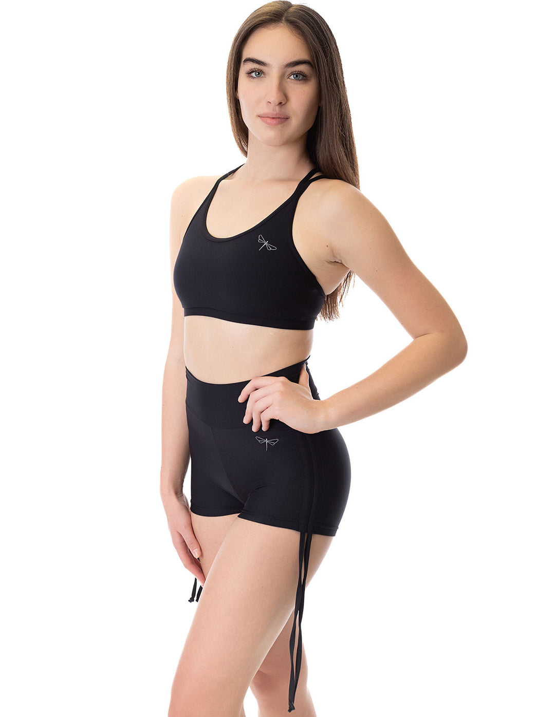 High Waist Drawstring Pole Shorts - Emma