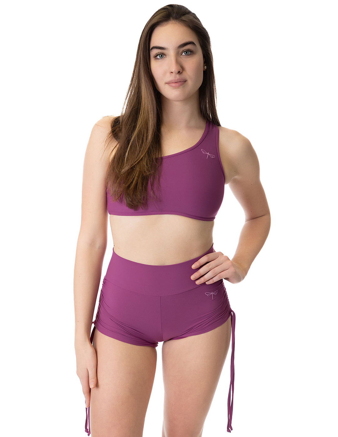 High Waist Drawstring Pole Shorts - Emma