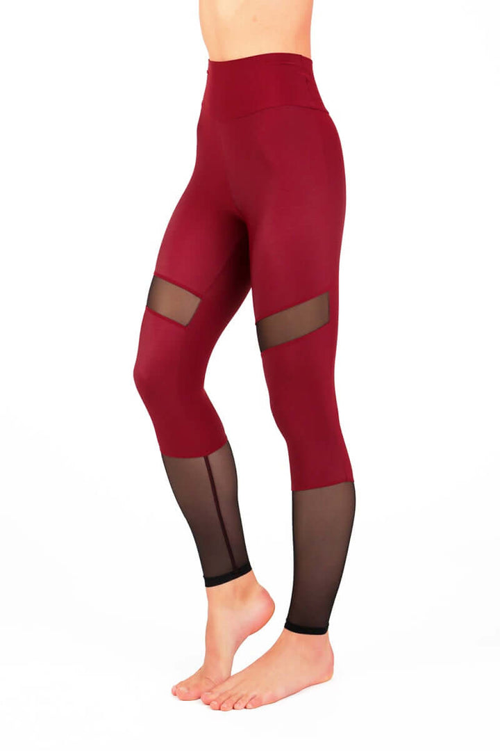 Mesh leggings Barbara | Leggings | Color: petrol / mesh | Yoga Leggings | Legging en tulle à taille haute | Mesh leggings | Legíny s tylem | Leggings mit Netz