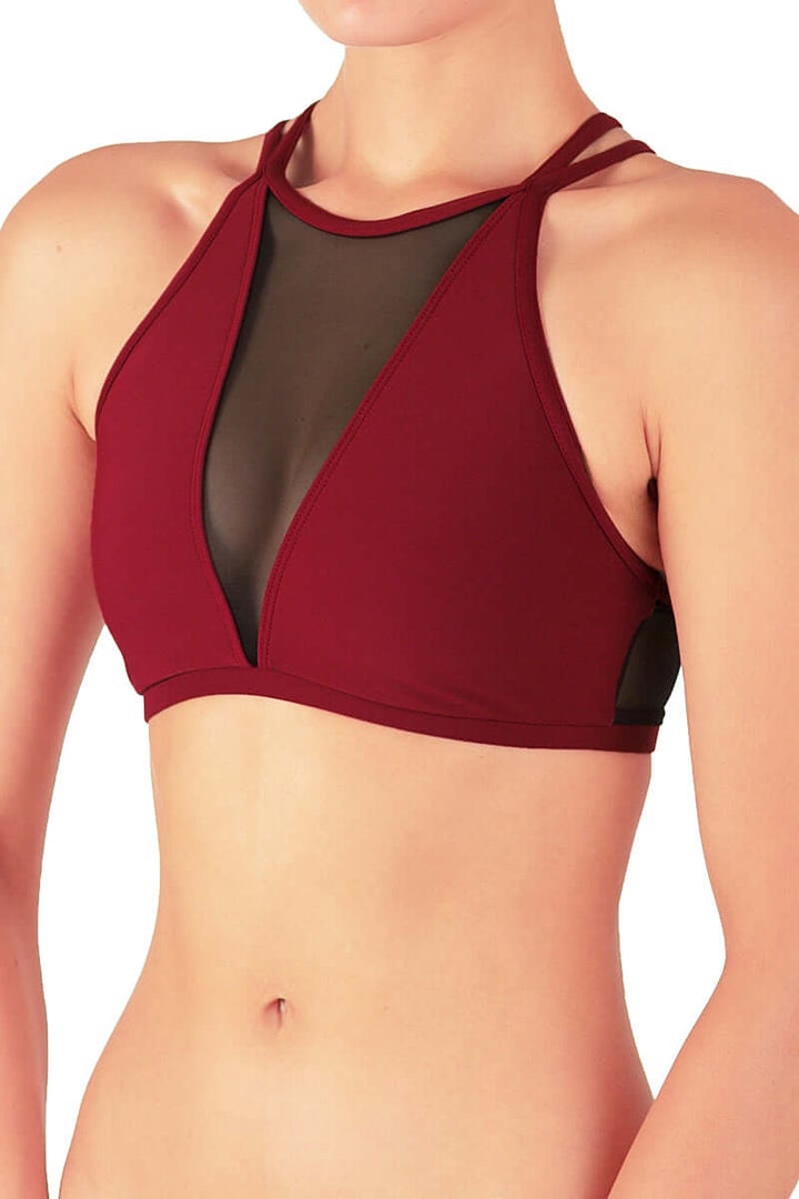 Mesh sports bra Victoria | Sports bra | Color: black / leopard mesh | Women's sports bra | Sportovní podprsenka | Sport-BH | Brassiere sport | Dragonfly Pole Dance Clothes and Bikram Hot Yoga Outfit