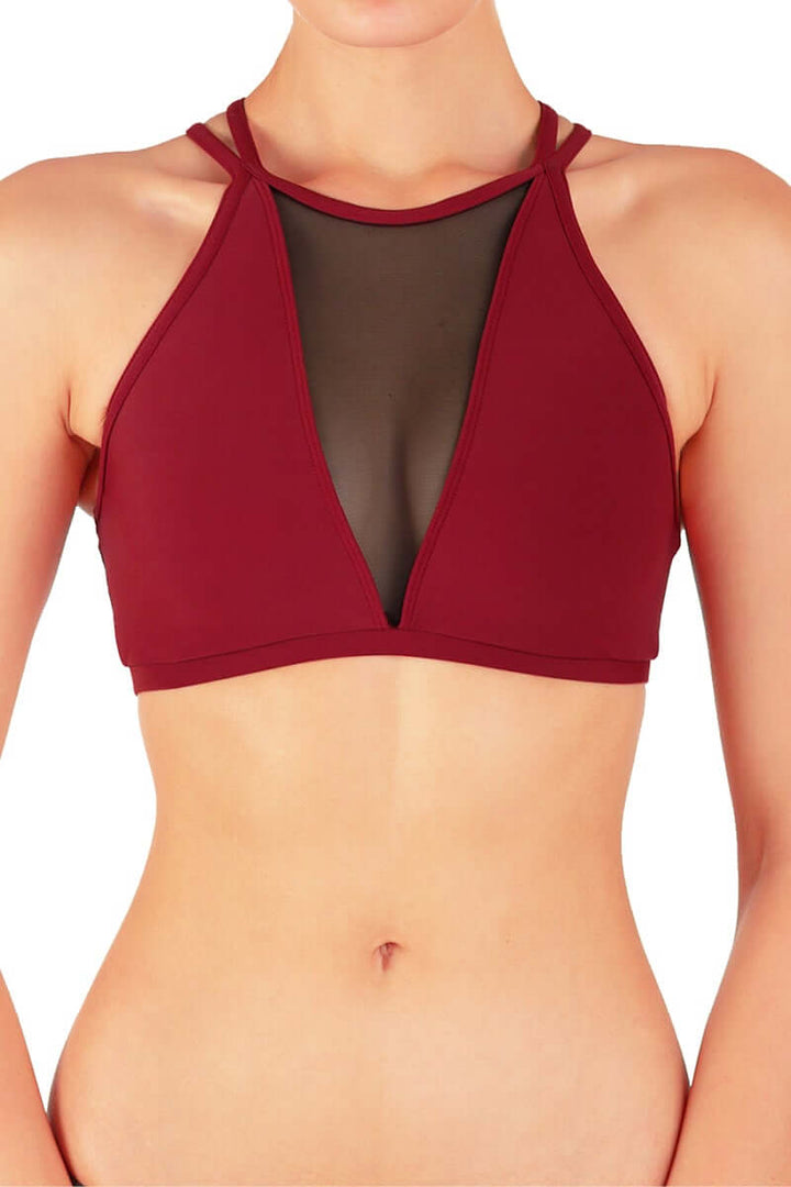 Mesh sports bra Victoria | Sports bra | Color: black / leopard mesh | Women's sports bra | Sportovní podprsenka | Sport-BH | Brassiere sport | Dragonfly Pole Dance Clothes and Bikram Hot Yoga Outfit